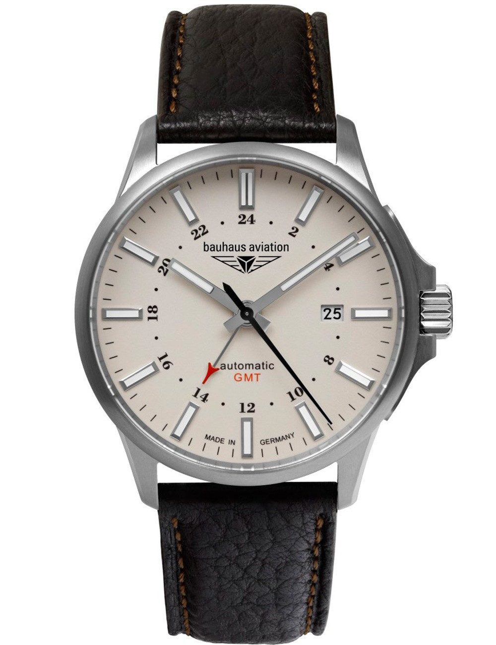 Automatikuhr Bauhaus 2868-5 Herrenuhr Aviation Automatik Titanium 42mm 10ATM Bauhaus 2868-5 Herrenuhr Aviation Automatik Titanium 42mm 10ATM