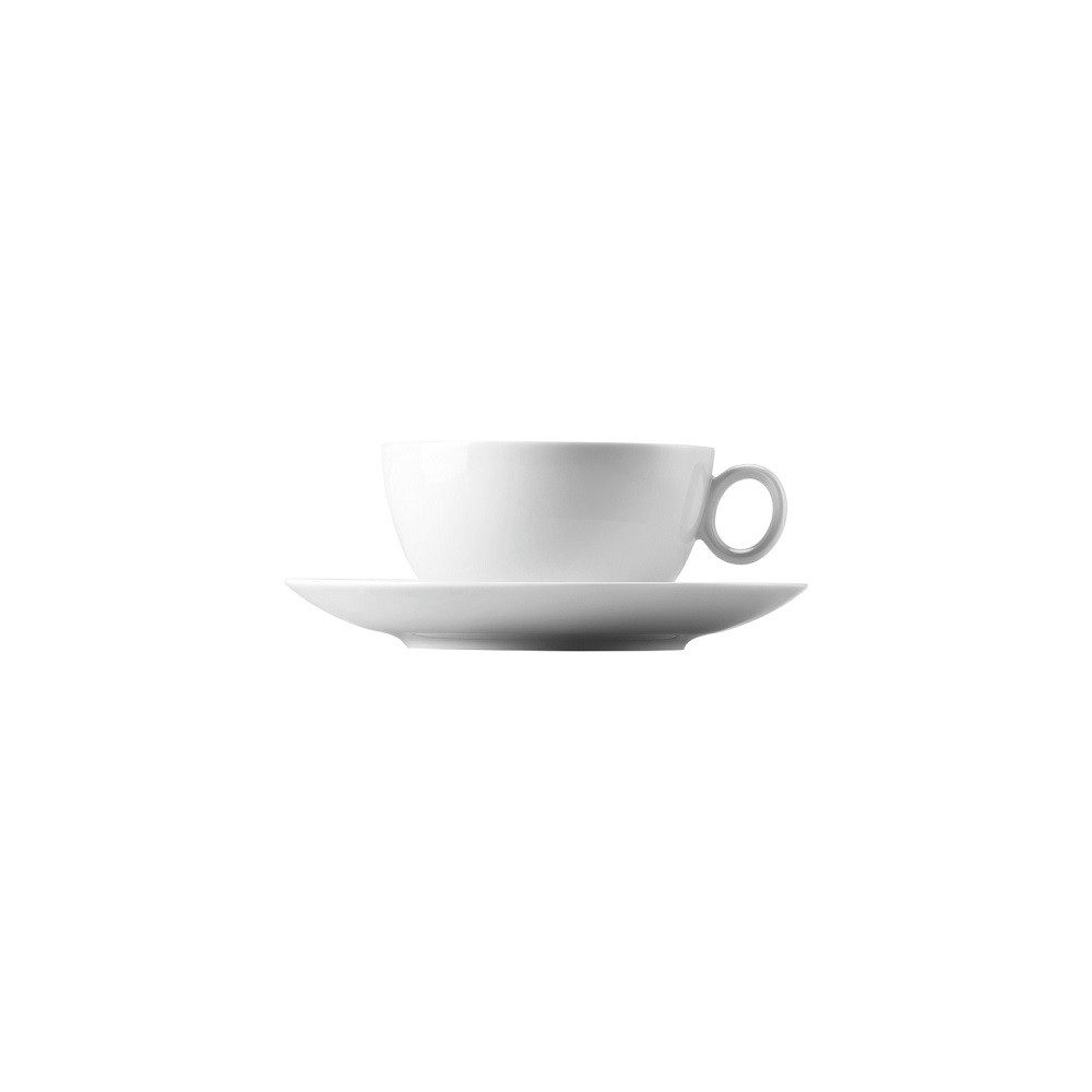Thomas Porzellan Becher Thomas Loft Weiss Milchkaffeeobertasse + Untere 2-tlg., Porzellan