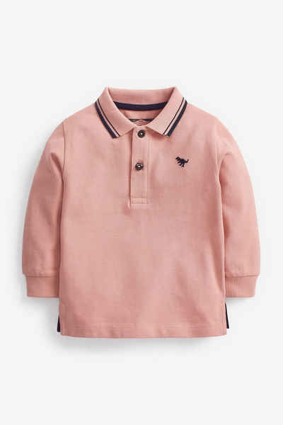 Poloshirt für Jungen T-Shirt mit Kragen Langarm weiß Polo Nr 2 Gr. 