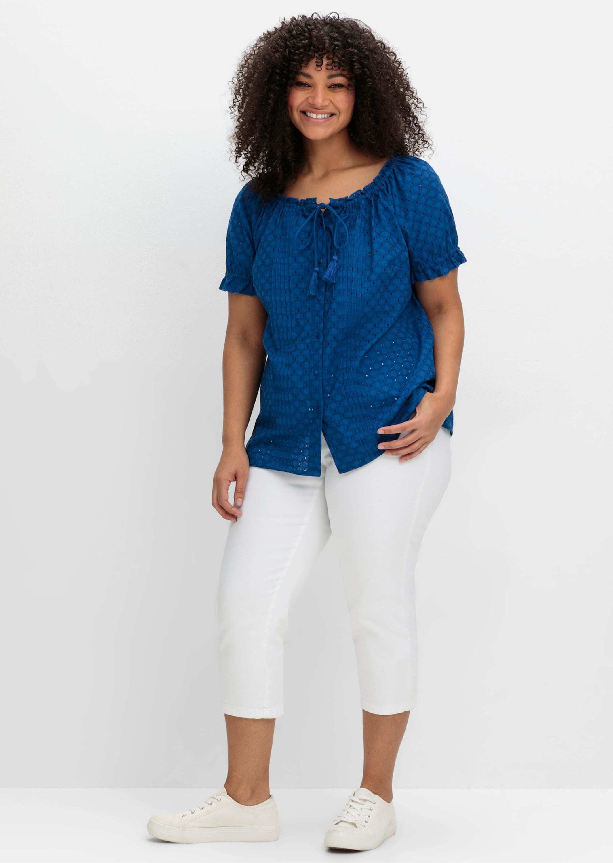 sheego by Joe Browns Klassische Bluse Kurzarmbluse Kurzarm