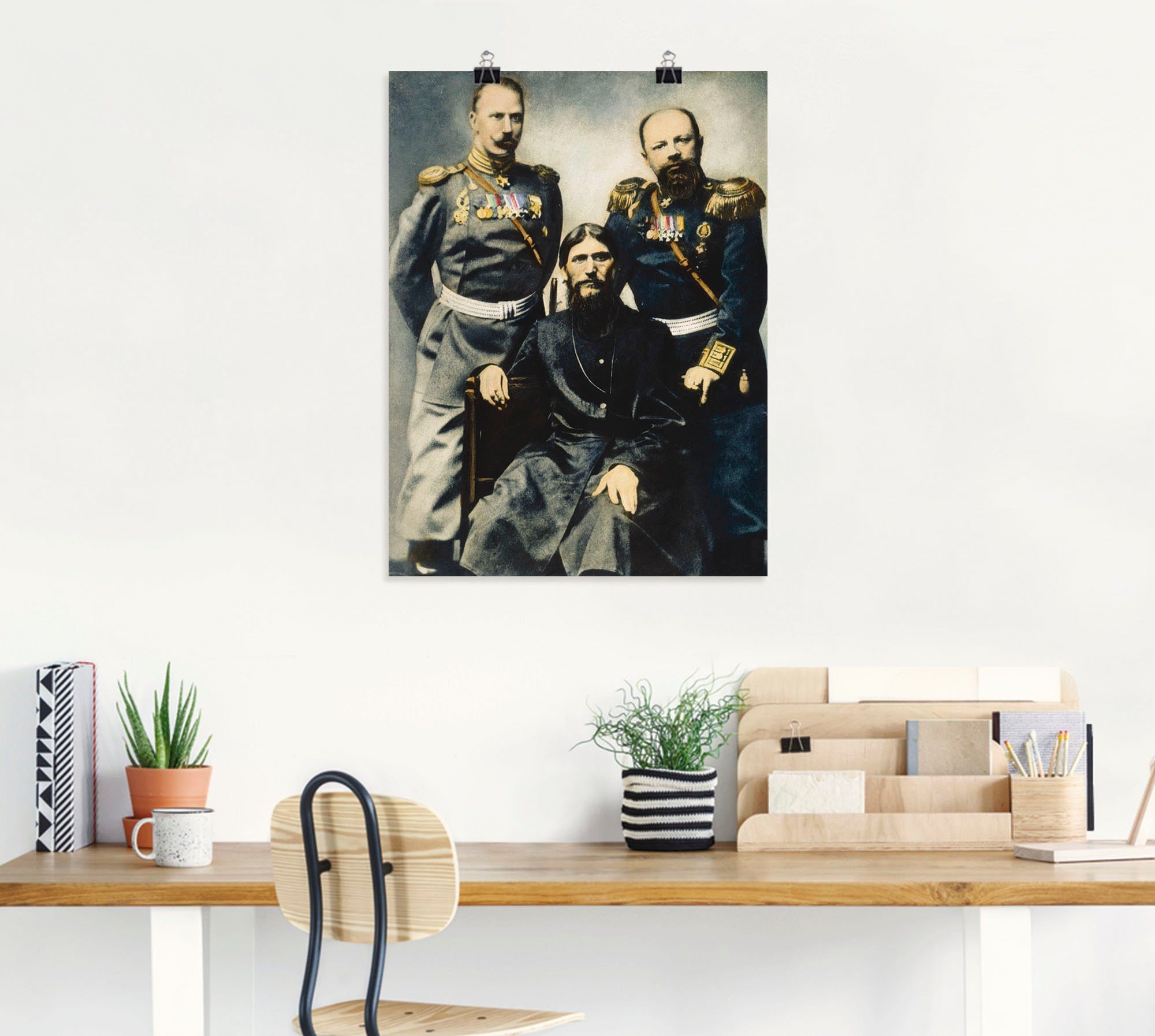 versch. Alubild, Größen Wandaufkleber Rasputin, Menschen Leinwandbild, Mönch, Russischer in als St), Poster Wandbild Artland (1 oder
