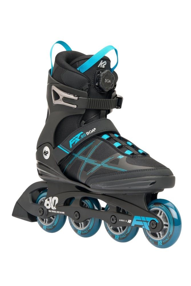 K2 Роликовые коньки F.I.T. 80 Boa (Rollen: 80mm/82A, Kugellager:ABEC 5) schwarz/blau