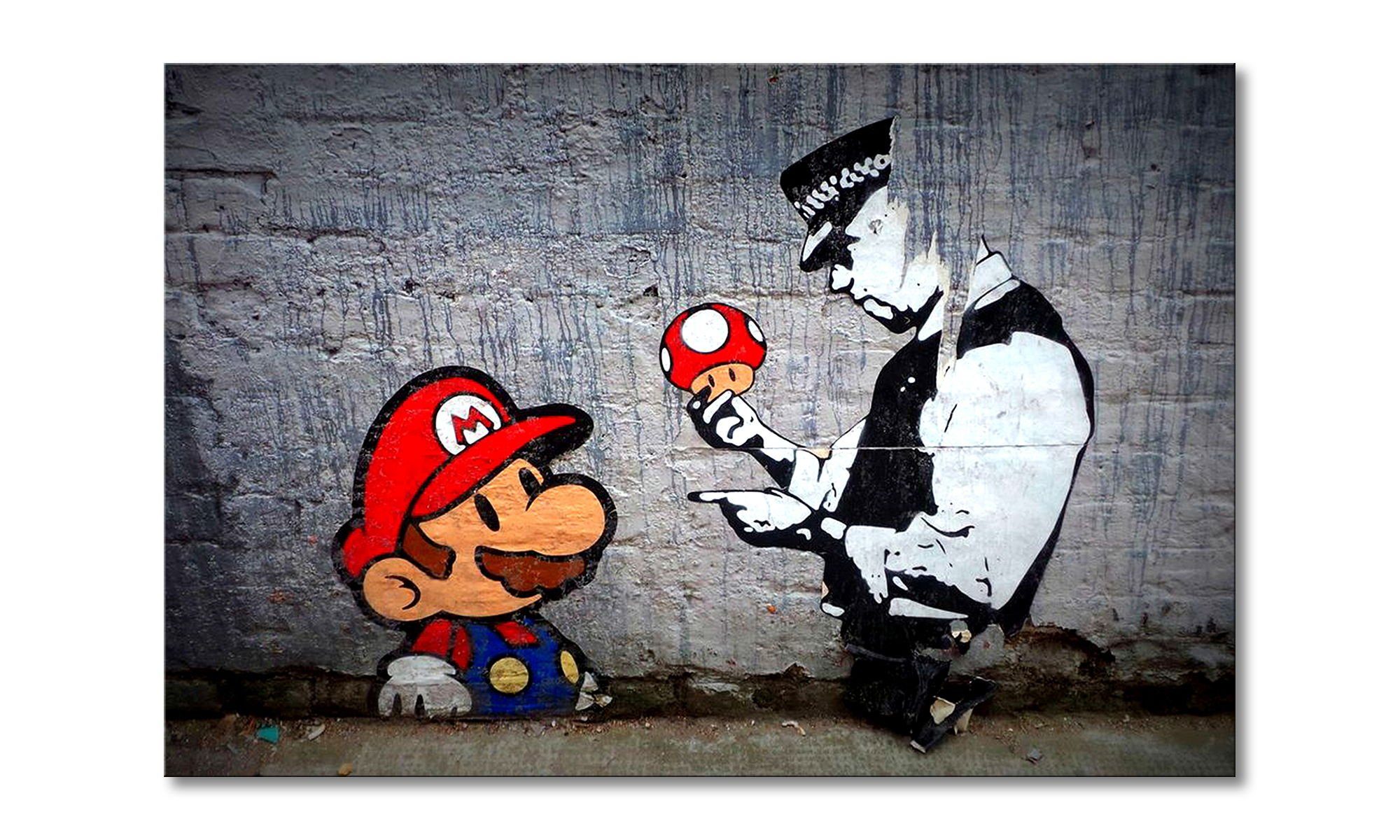 WandbilderXXL Leinwandbild Caught Mario, Streetart (1 günstig online kaufen