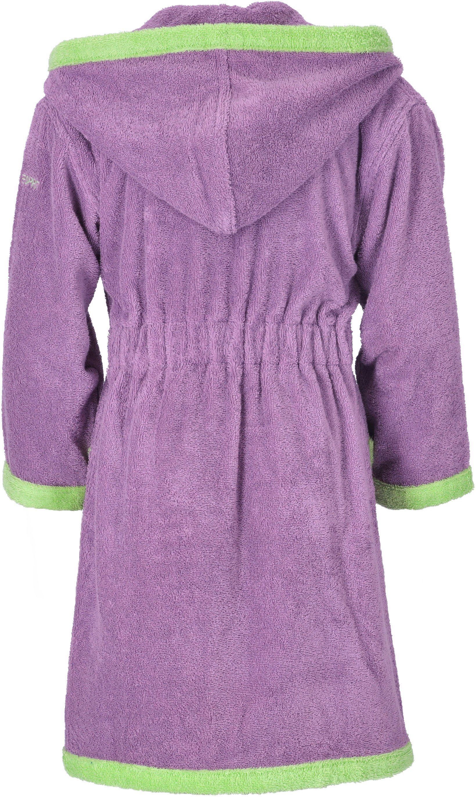 Esprit Kinderbademantel Little Joy, Kurzform, Webfrottier, Kapuze, Gürtel