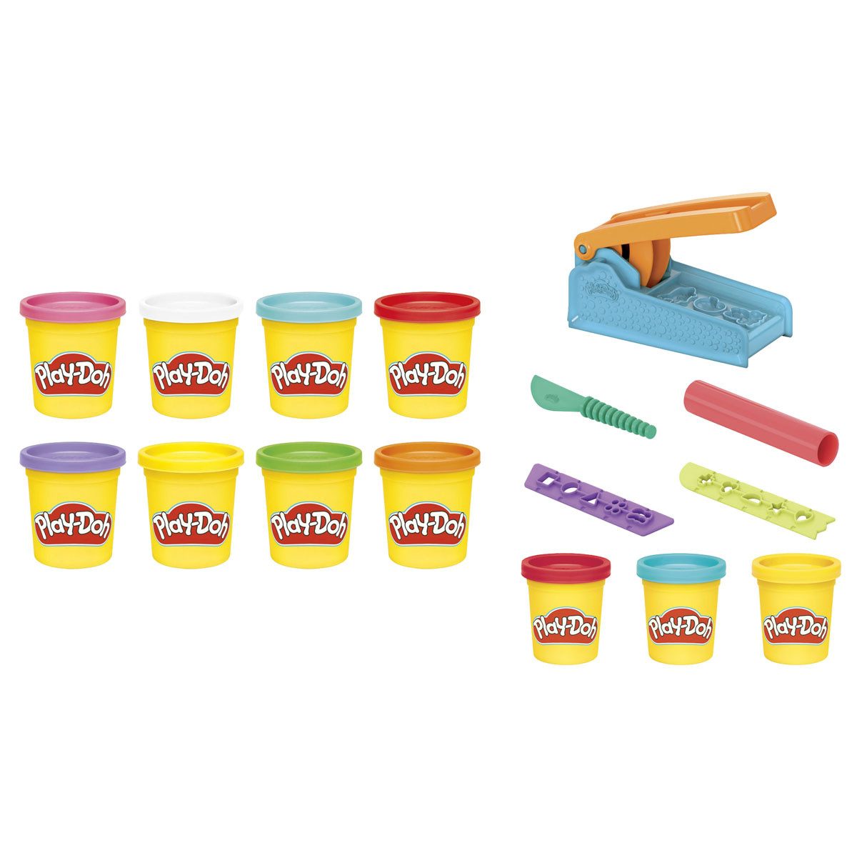 Play-Doh Knete Play-Doh Knetwerkzeug Presse Knetwerk mit 8er Pack Knete Regenbogen