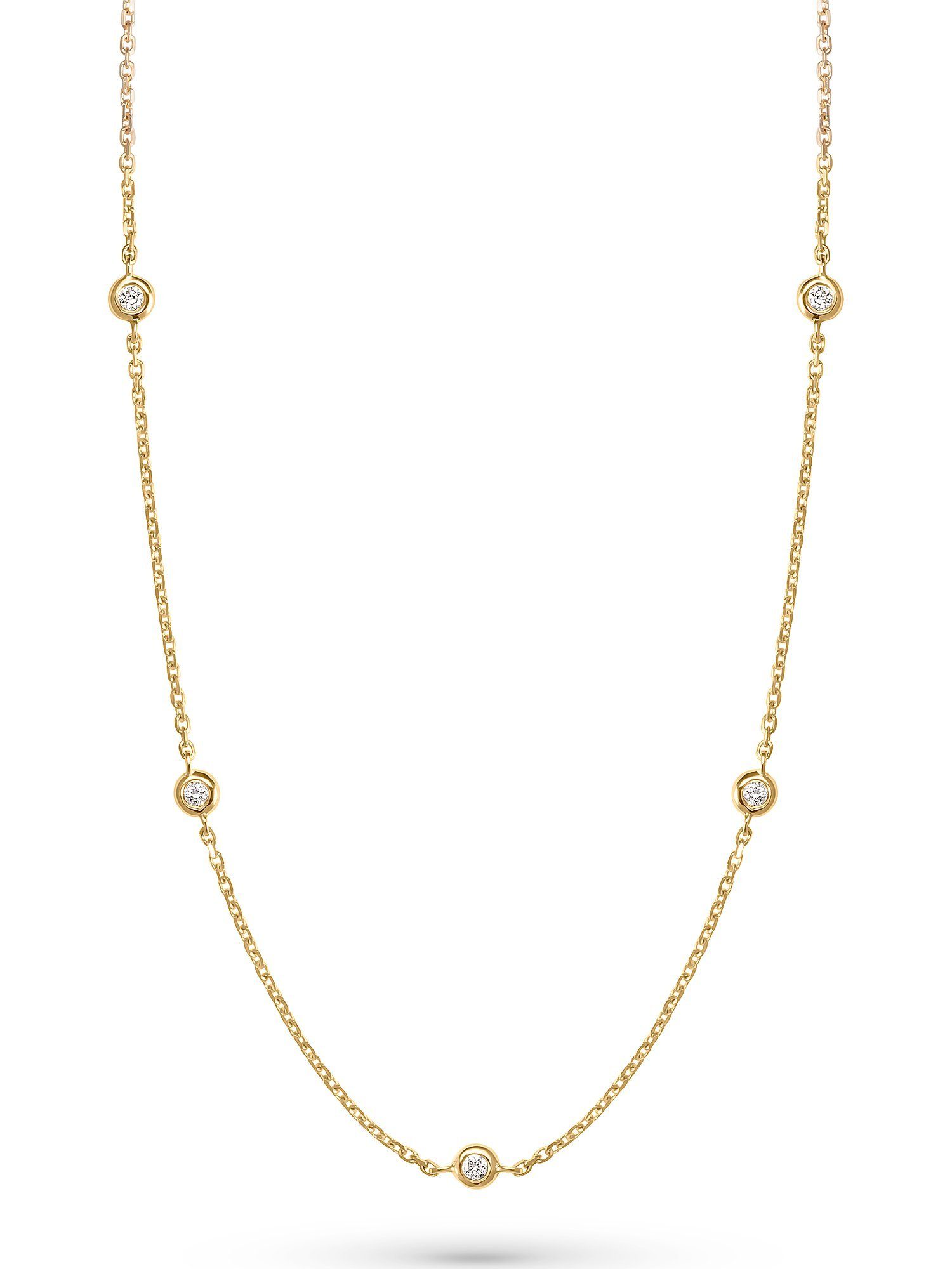 CHRIST Collier CHRIST Damen-Kette 585er Gelbgold 5 Diamant günstig online kaufen