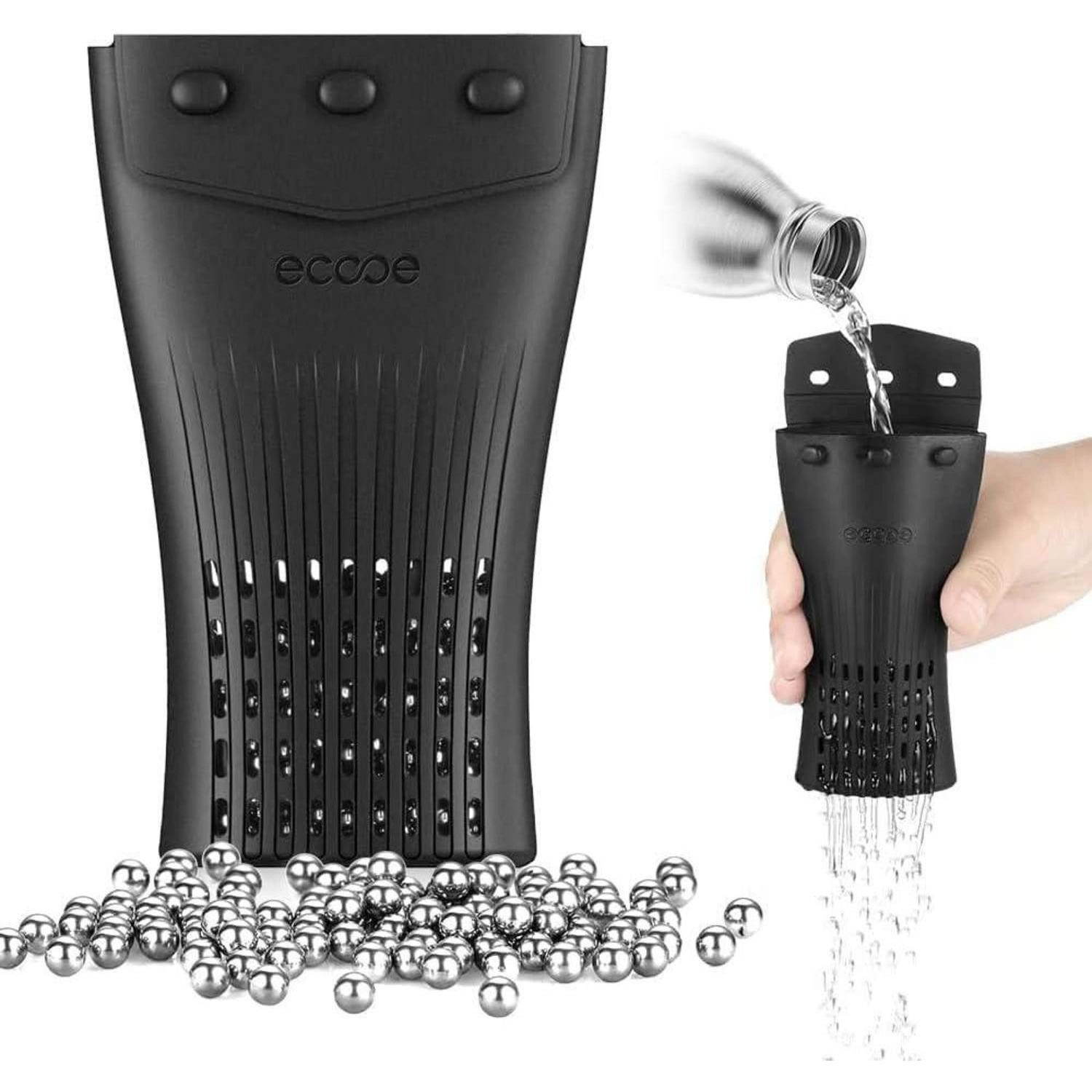 LuxusKollektion Reinigungs-Set Edelstahl Reinigungsperlen mit Silikon Aufbewahrungsbeutel für