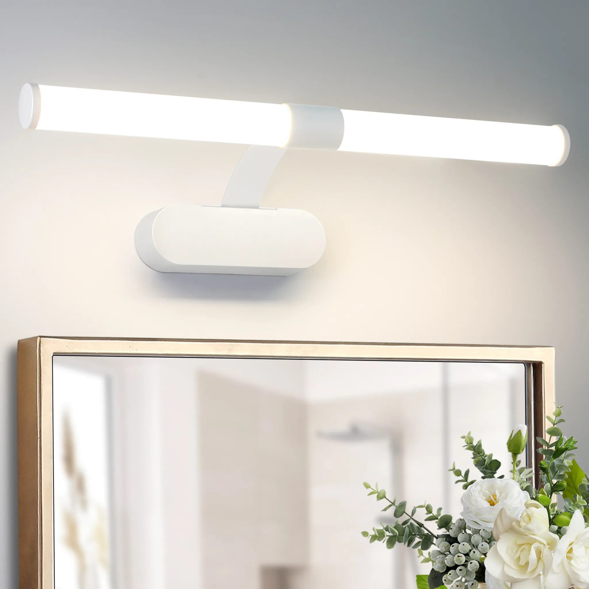 Nettlife LED Spiegelleuchte Schwarz Badleuchte 6W/8W günstig online kaufen