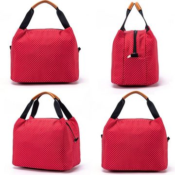 Picknickkorb Lunchtasche Kühltasche Isoliertasche Lunchbag Thermotasche mit Reißverschluss, Klein und Faltbar aus Wasserdichtem Material für Arbeit, Schule, unterwegs und Picknick, gefuttert mit EPE-Schaum und Aluminium, Fassungsvolumen 9L