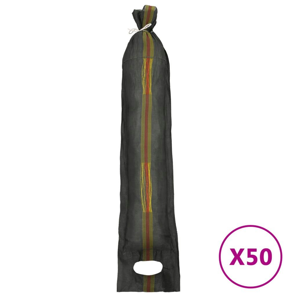 vidaXL Gewebesack Sandsäcke 50 Stk. Dunkelgrün 103x25 cm HDPE