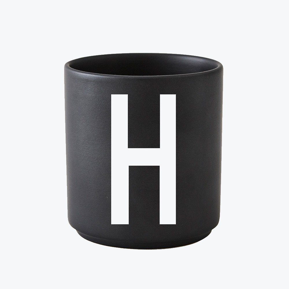 Design Letters Becher Porzellanbecher Schwarz H, Porzellan