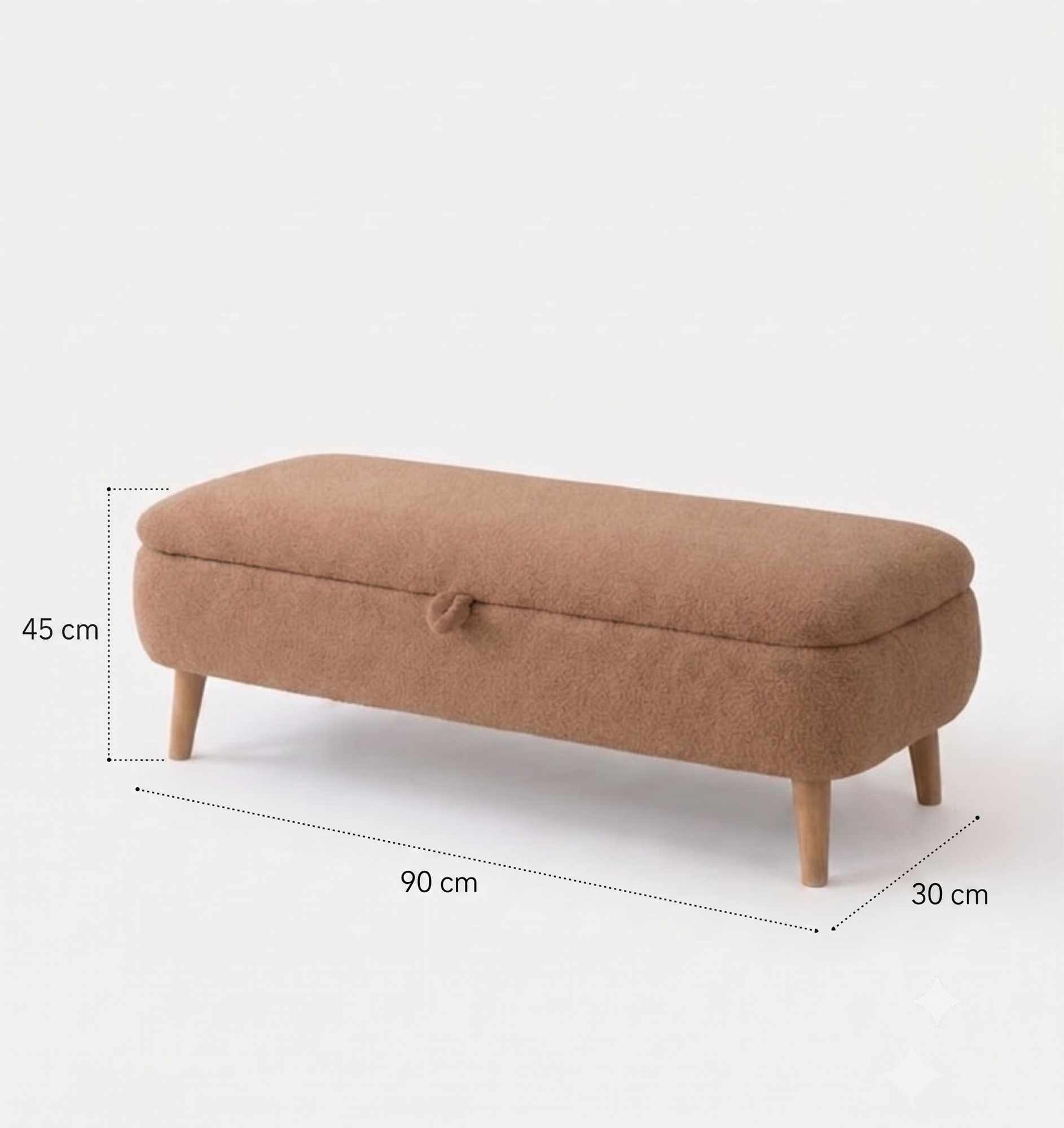 Skye Decor Polsterbank Snug Japandi (1-St), Teddy-Optik mit Stauraum