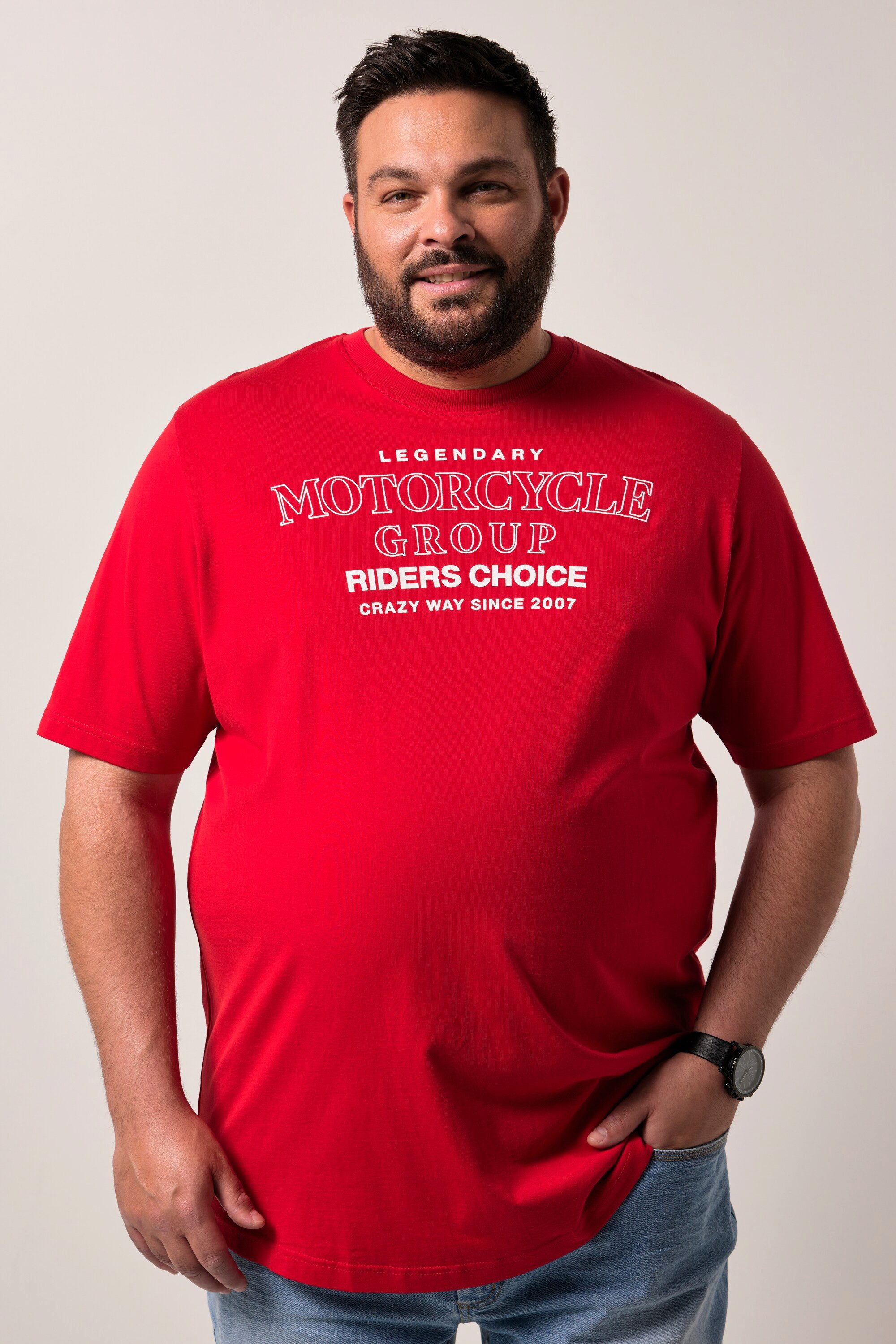 Men Plus T-Shirt T-Shirt Halbarm Print
