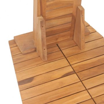 vidaXL Gartendusche Gartendusche Teak Massiv 70 x 75 x 204 cm Holz