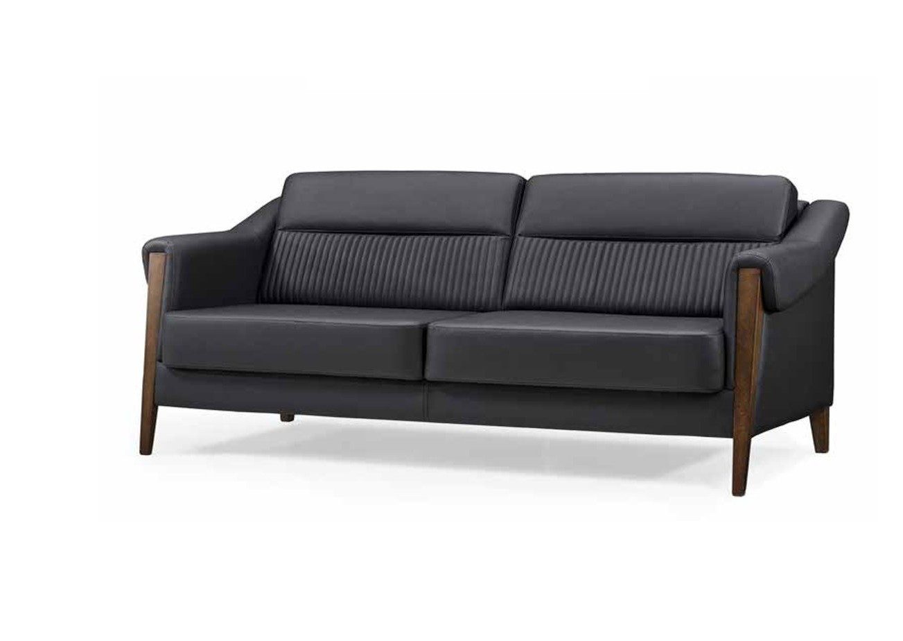 Xlmoebel 3-Sitzer Relax Sofa Design Couch Polster Möbel XXL Schwarz 192cm, 3-Sitzer 1 Teile, Made in Europa