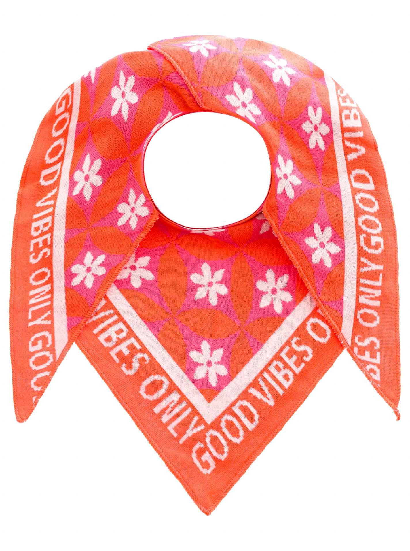 Zwillingsherz Dreieckstuch "Luxury Vibes", Feinstrick, Blumenmotiv, günstig online kaufen