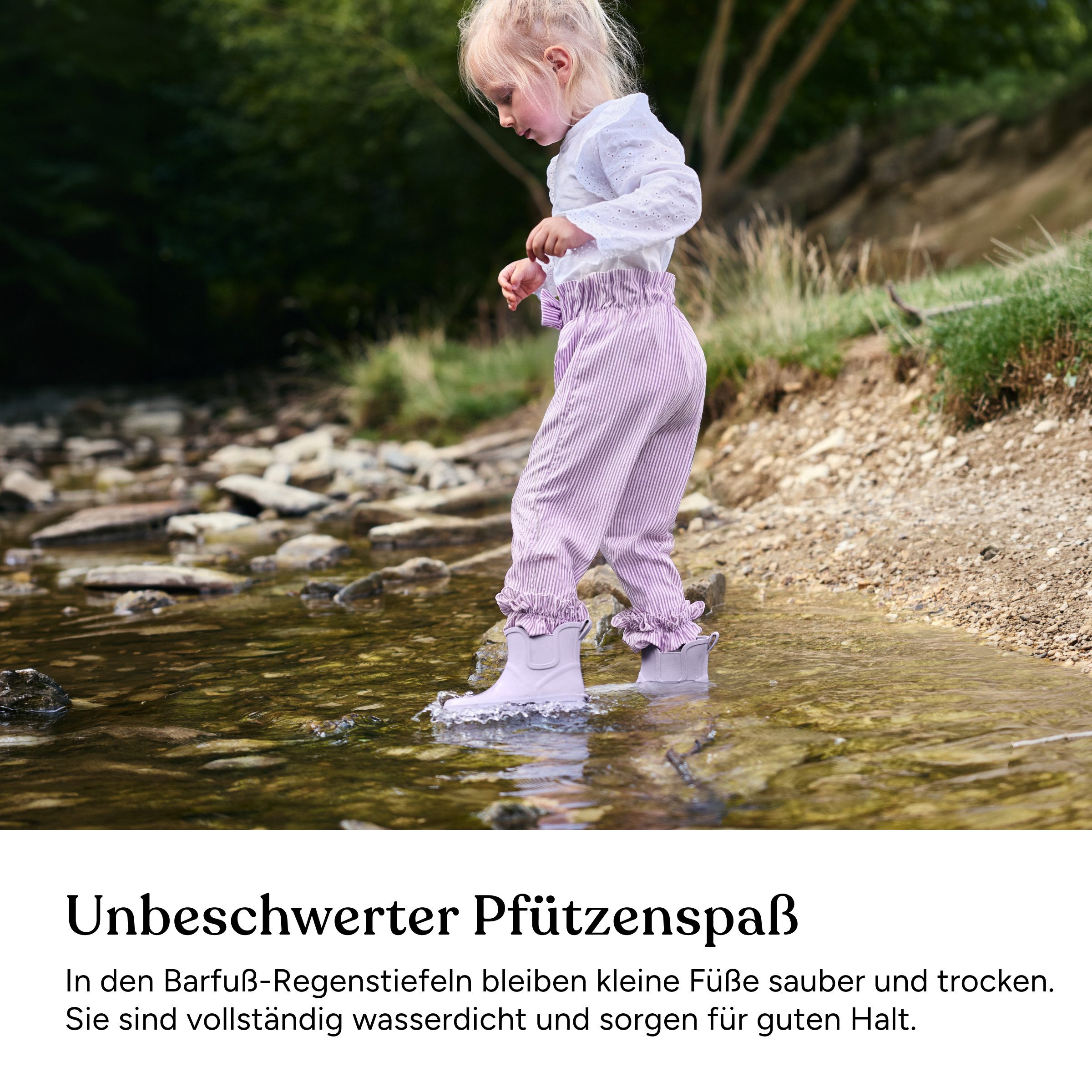 Ehrenkind Kinder Barfuß Gummistiefel (Vanille, 24/25, Flexible, flache Sohle & breite Zehenbox für natürliches Laufgefühl) witterungs- und UV beständig – Bild 5 von 5