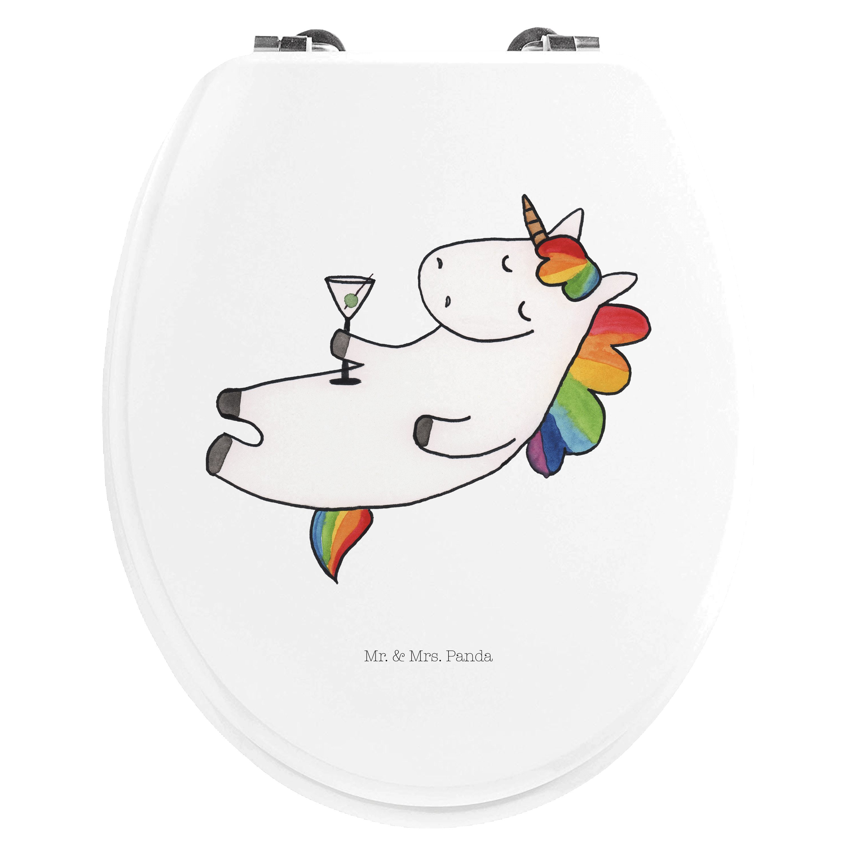 WC-Sitz Einhorn Cocktail - Weiß - Geschenk, Feiern, Toilettendeckel, Rum, Klo