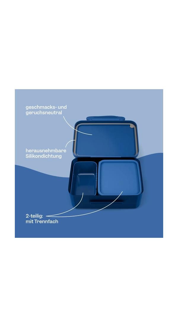 ergobag Lunchbox Brotdose, Kunststoff, (Brotdose, 1-tlg., 1x Brotdose), spülmaschinengeeignet bis 45 Grad, Handwäsche empfohlen