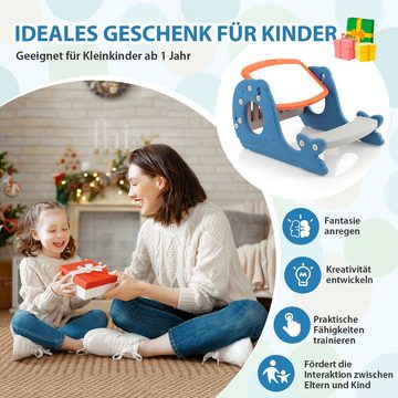 COSTWAY Spieltisch Kinderstaffelei, 4 in 1 mit Whiteboard