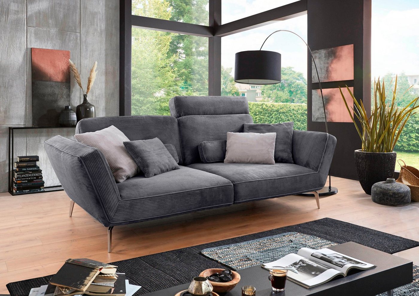 set one by Musterring Big-Sofa "SO 4500", Füße chromfarben, wahlweise mit K günstig online kaufen