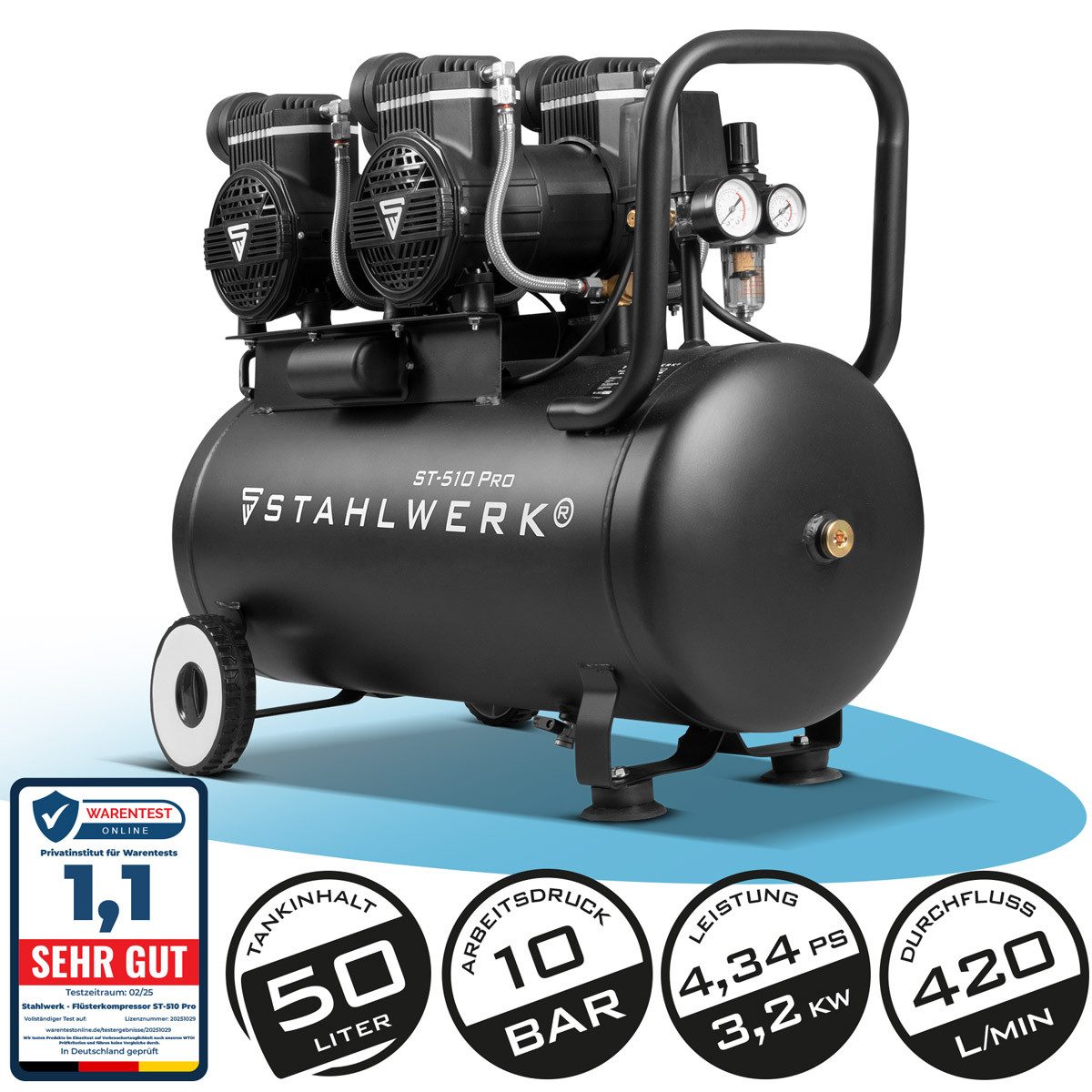 Kompressor Kompressor ST-510 Pro mit 10 bar 4,3 PS 3,2 kW