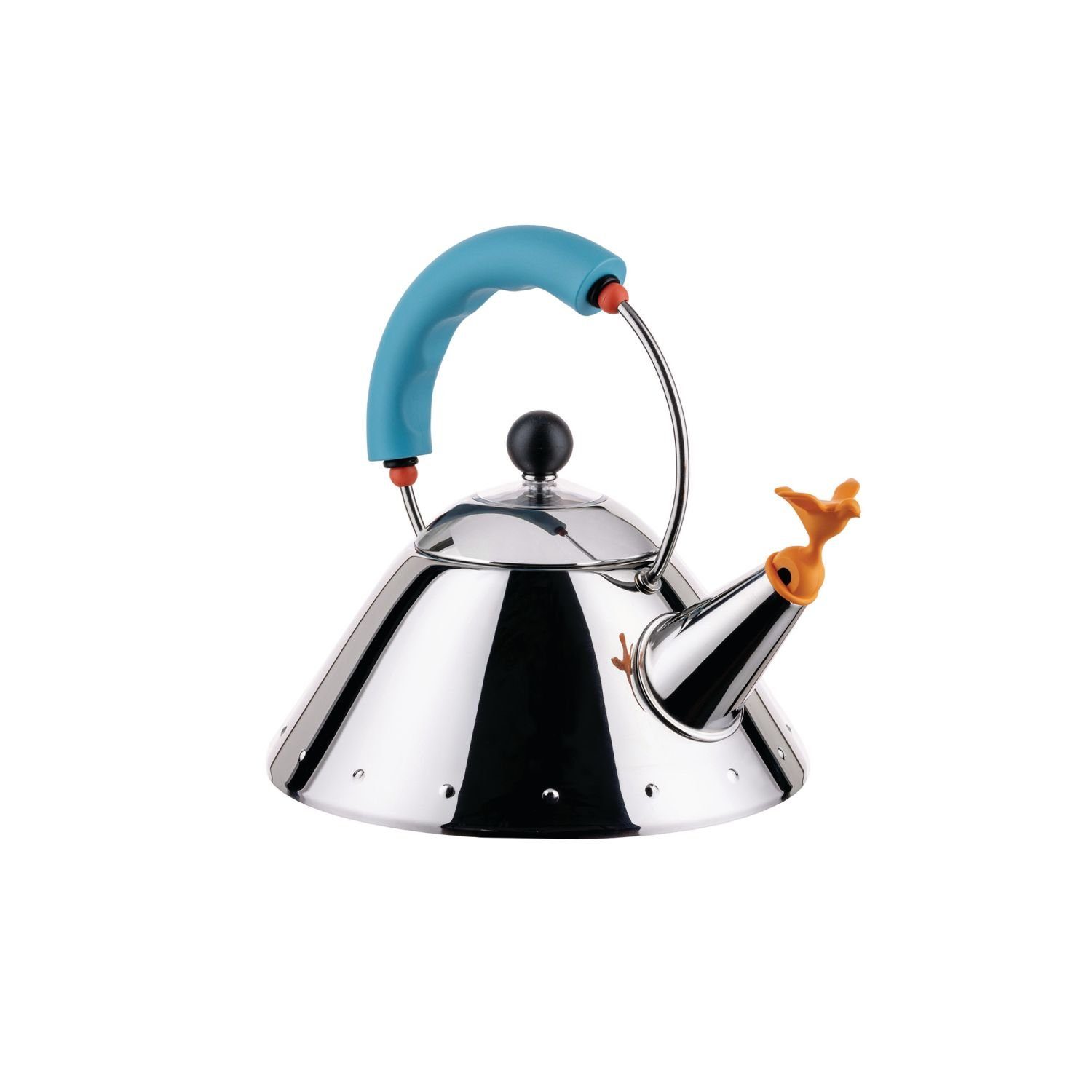 Alessi Wasserkessel 9093 Klein Hellblau, Edelstahl
