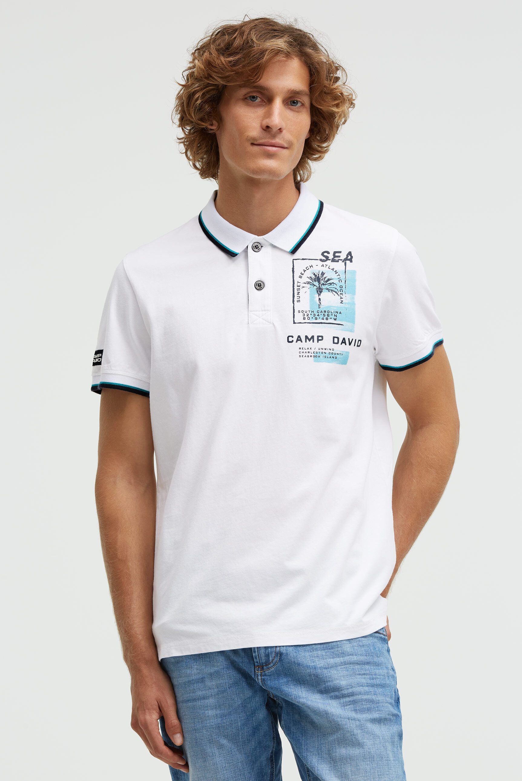 CAMP DAVID Poloshirt aus Baumwolle