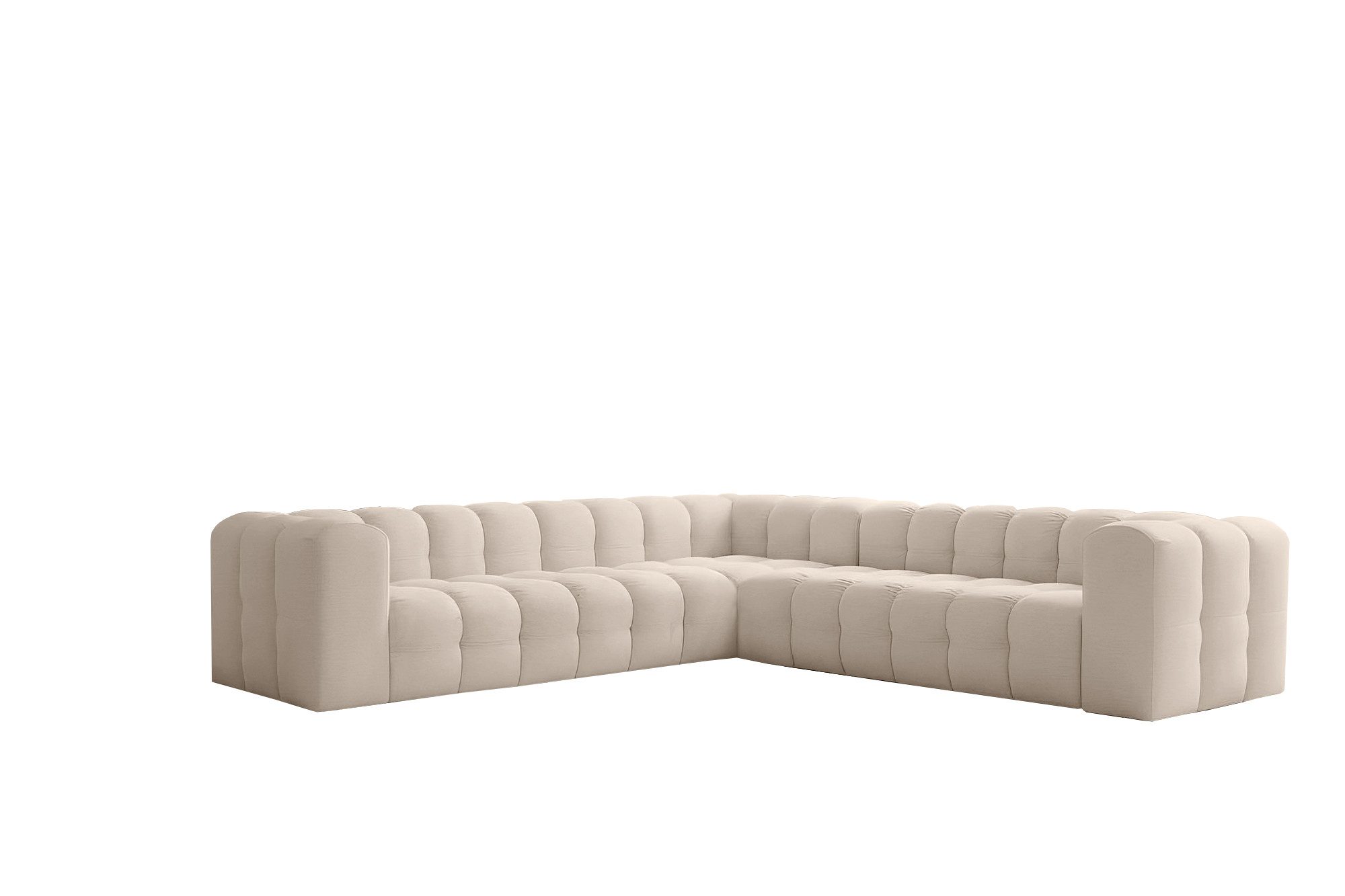 yourhouse24 Ecksofa BLOOM CORNER 3, 300x300 cm, Symmetrisches Design-Sofa in Bubble-Optik, Made in Europe