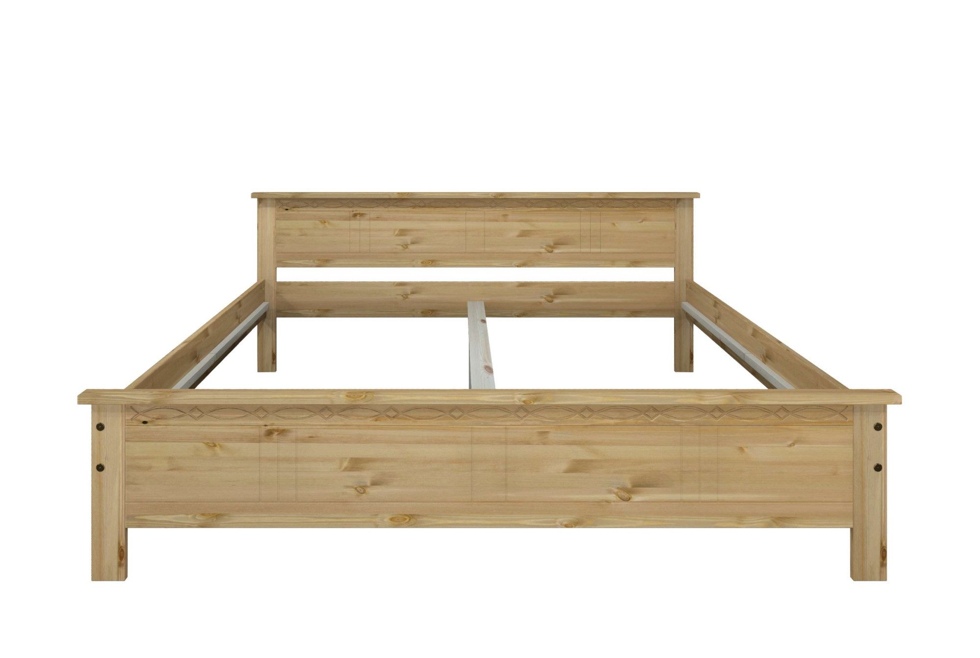 OTTO home Massivholzbett Indra, Landhausstil, edles Design,zertifiziertes Massivholz (Breite/Belastbarkeit 180cm/220 KG, 140cm/180 KG, 90cm/120 KG), mit Kopftei – Bild 5 von 5