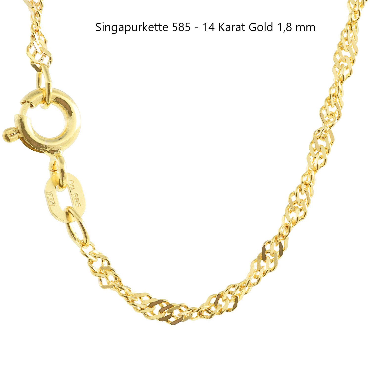 HOPLO Goldkette Goldkette Singapurkette Länge 42cm günstig online kaufen