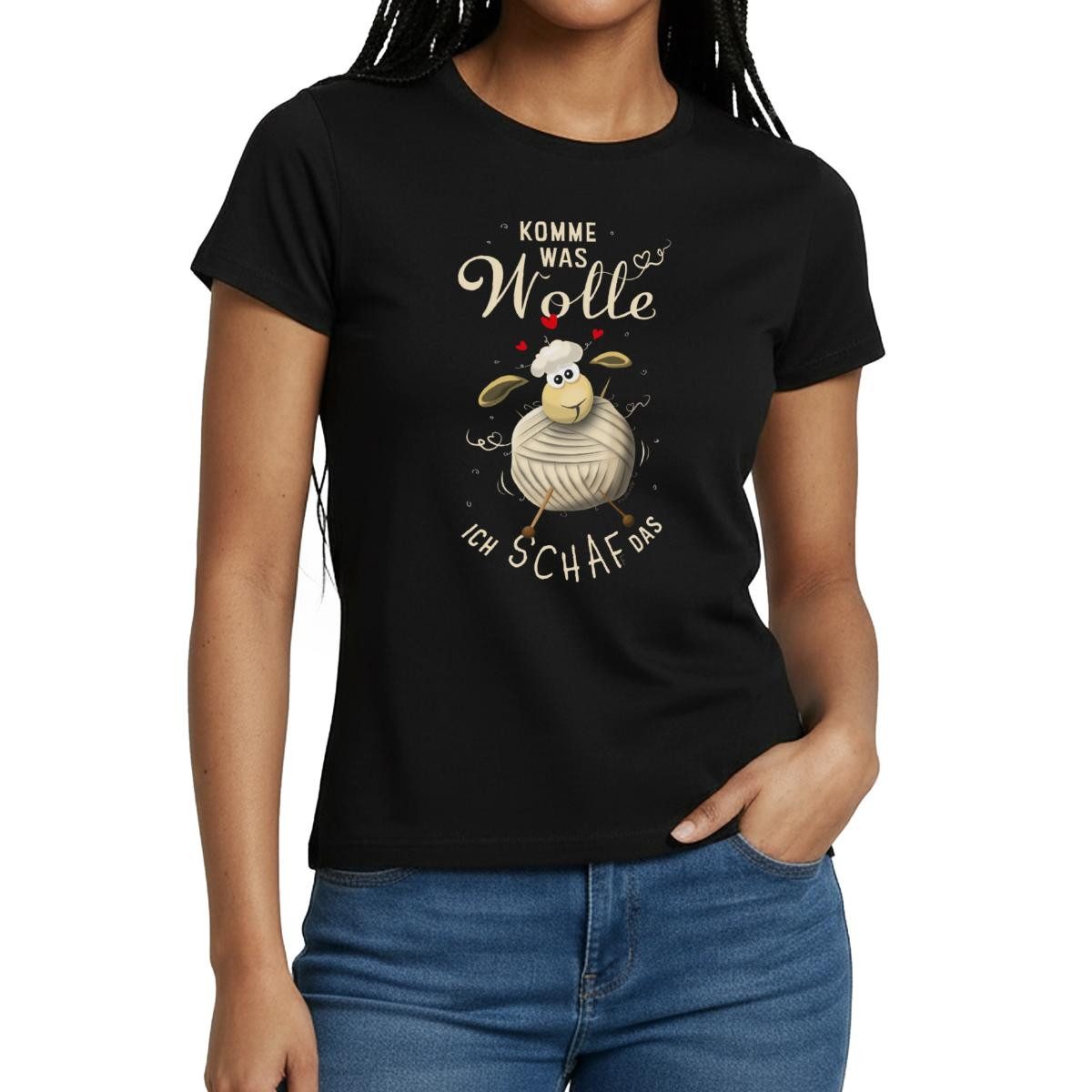 Spreadshirt T-Shirt Komme was Wolle, ich Schaf das Motivation Frauen T-Shir günstig online kaufen