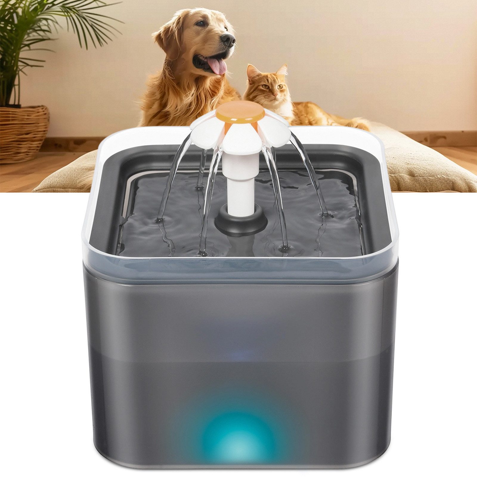 REDOM Trinkbrunnen Haustier Wasserspender mit LED günstig online kaufen