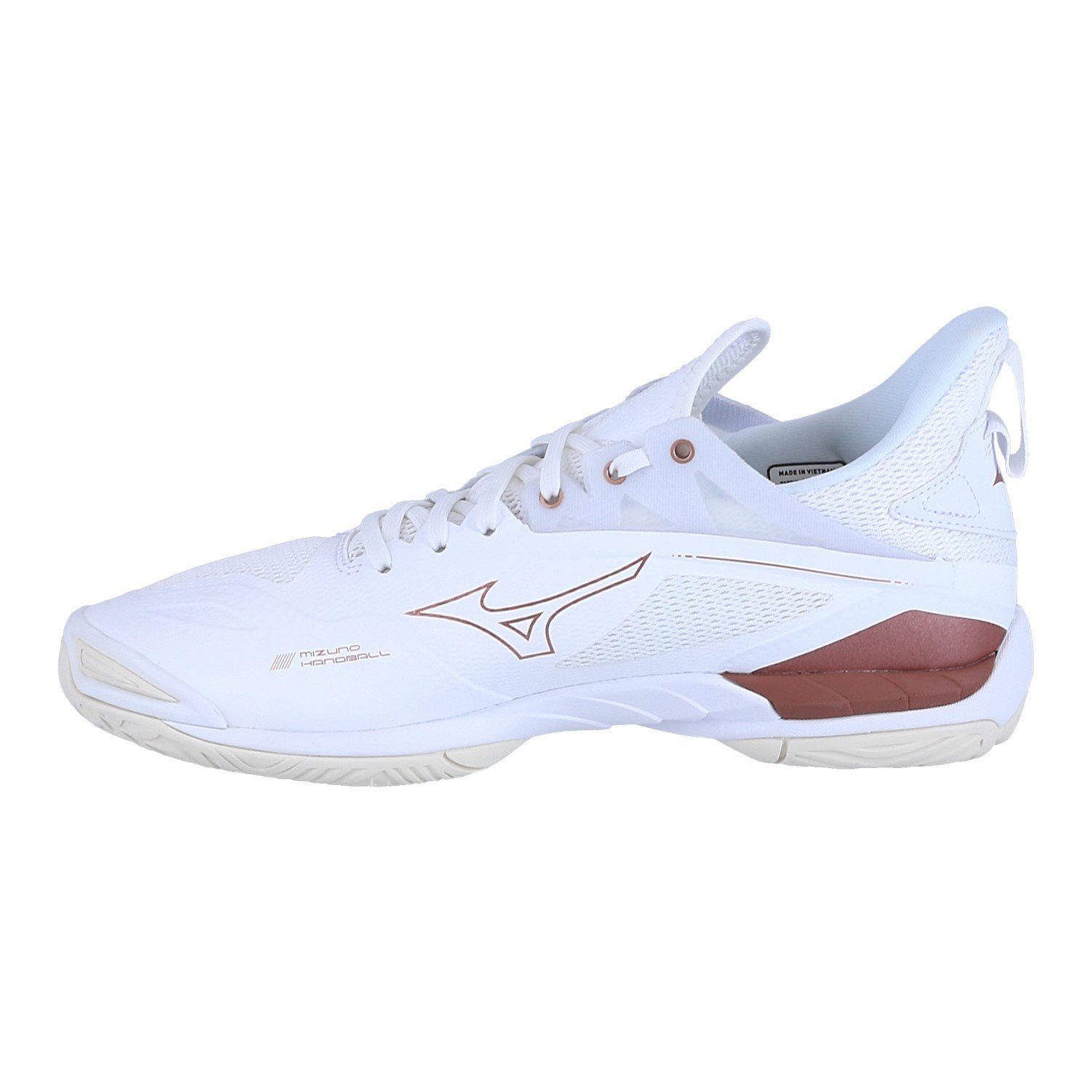 Mizuno Hallen-Indoorschuhe Wave Mirage 4 beige/weiss Damen Squashschuh