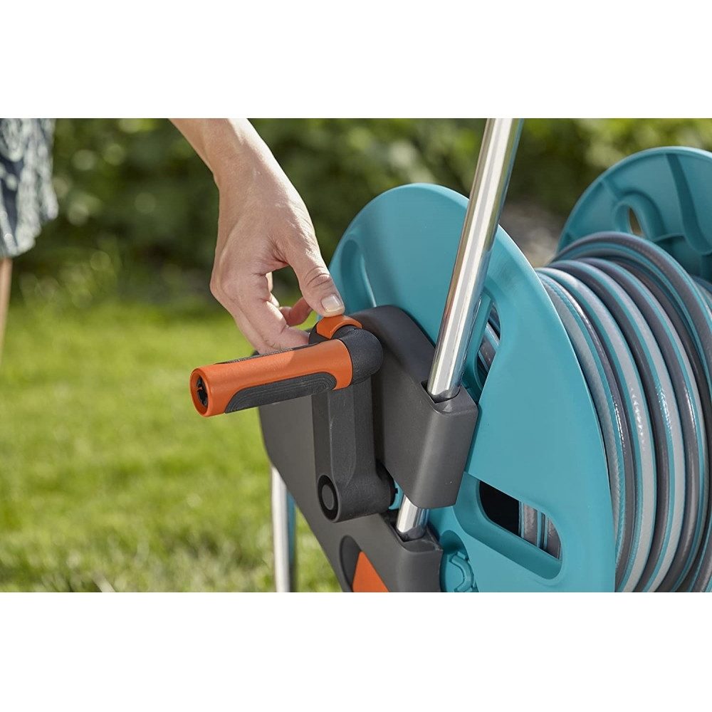 GARDENA Gartenschlauch Gardena CleverRoll M Schlauchwagen für 60 m Schlauch., Höhenverstellbarer Griff für komfortable Handhabung, (Schlauchwagen)