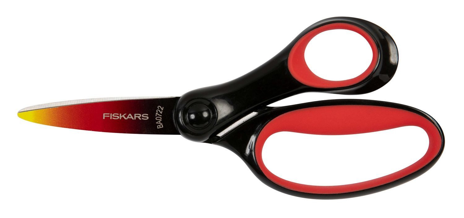 edding Papierscheren Edding Fiskars Große Kinderschere ab 8 Jahren, 15 cm Ombre rot