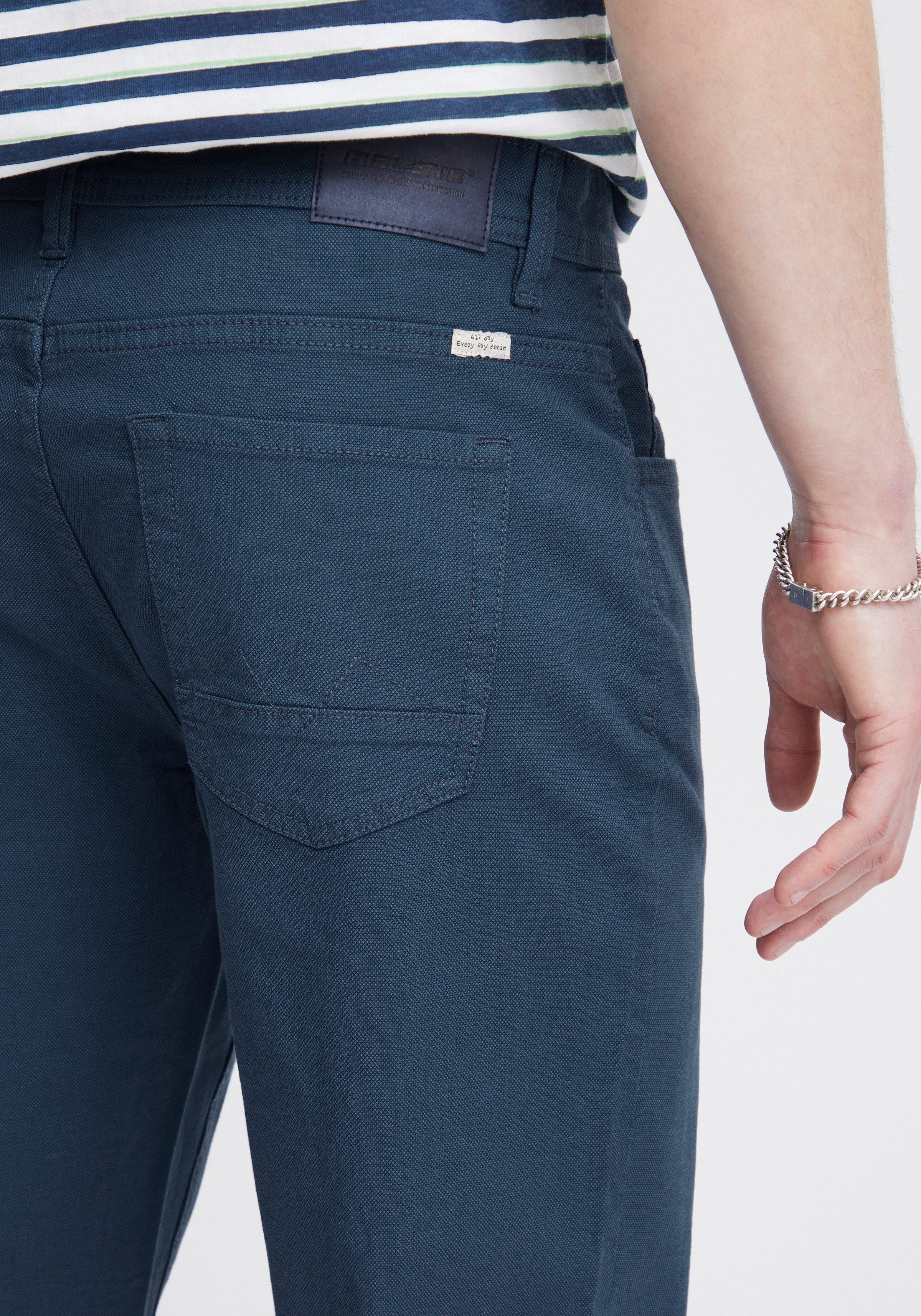 Blend Stoffhose BHEdford pants mit Markenlabel, aus Baumwollmischung, Regular Fit, knöchellang