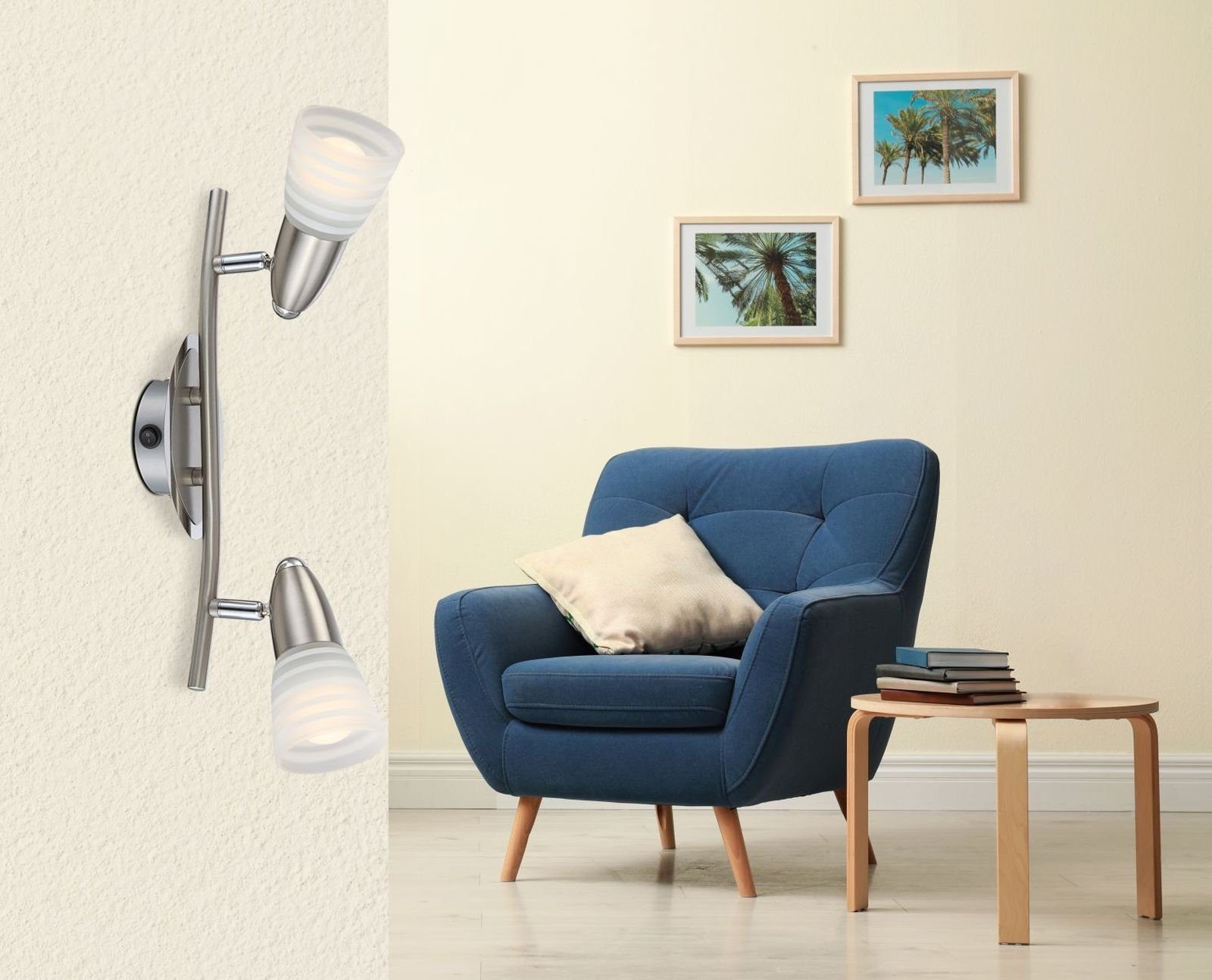 GLOBO Wohnzimmer mit Wandleuchte Globo Innen Wandleuchte Wandlampe Schalter