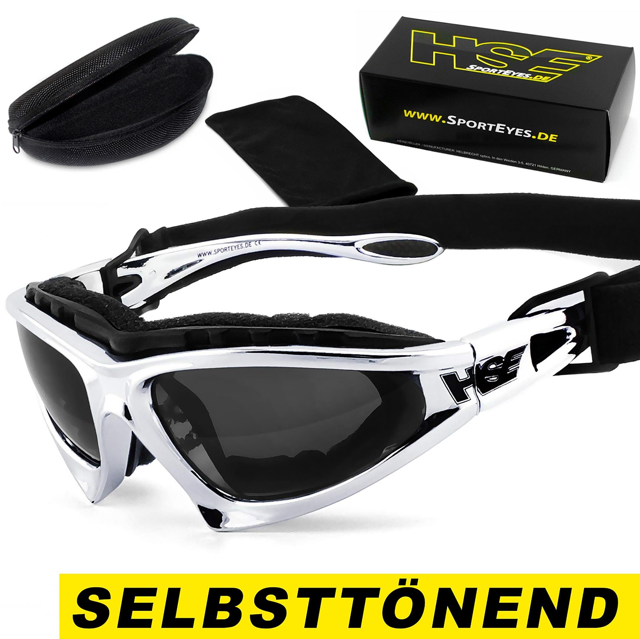 HSE - SportEyes Motorradbrille selbsttönend, FALCON-X Gläser selbsttönende schnell 