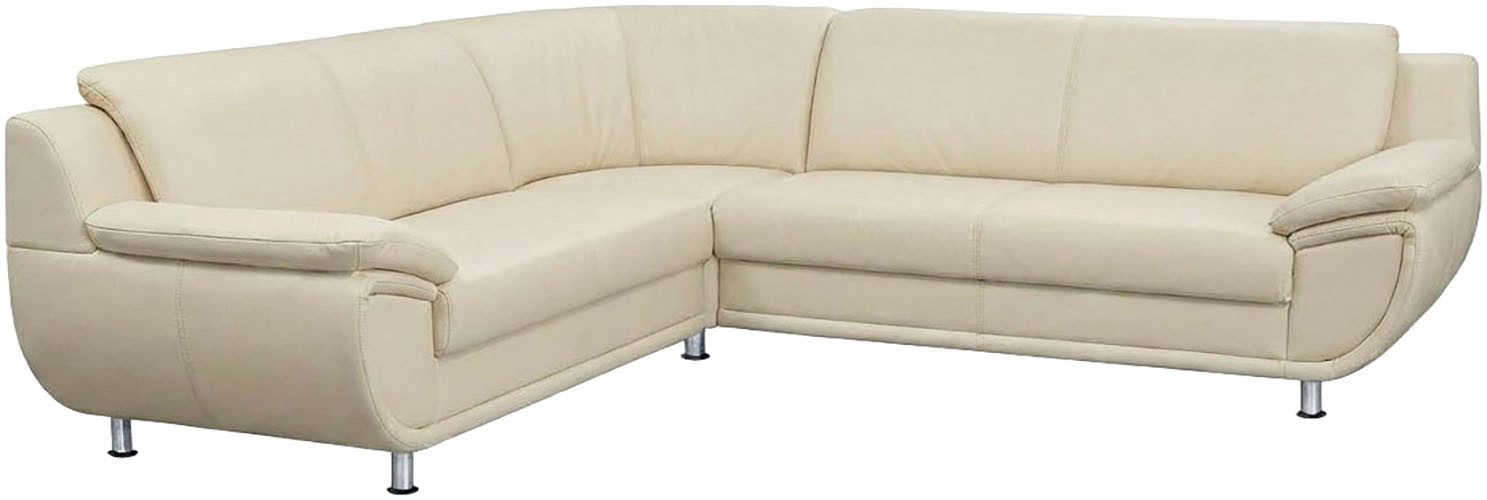 TRENDMANUFAKTUR Ecksofa Ecksofa, L-Form, wahlw.mit Federkern, Füße chromfarben, Unser Dauertiefpreis