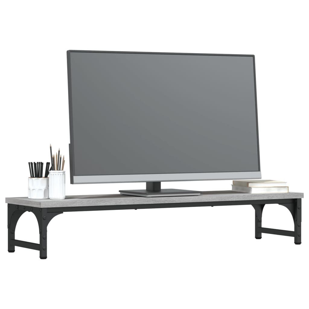 vidaXL Computertisch Monitorständer Grau Sonoma 85x23x15,5 günstig online kaufen