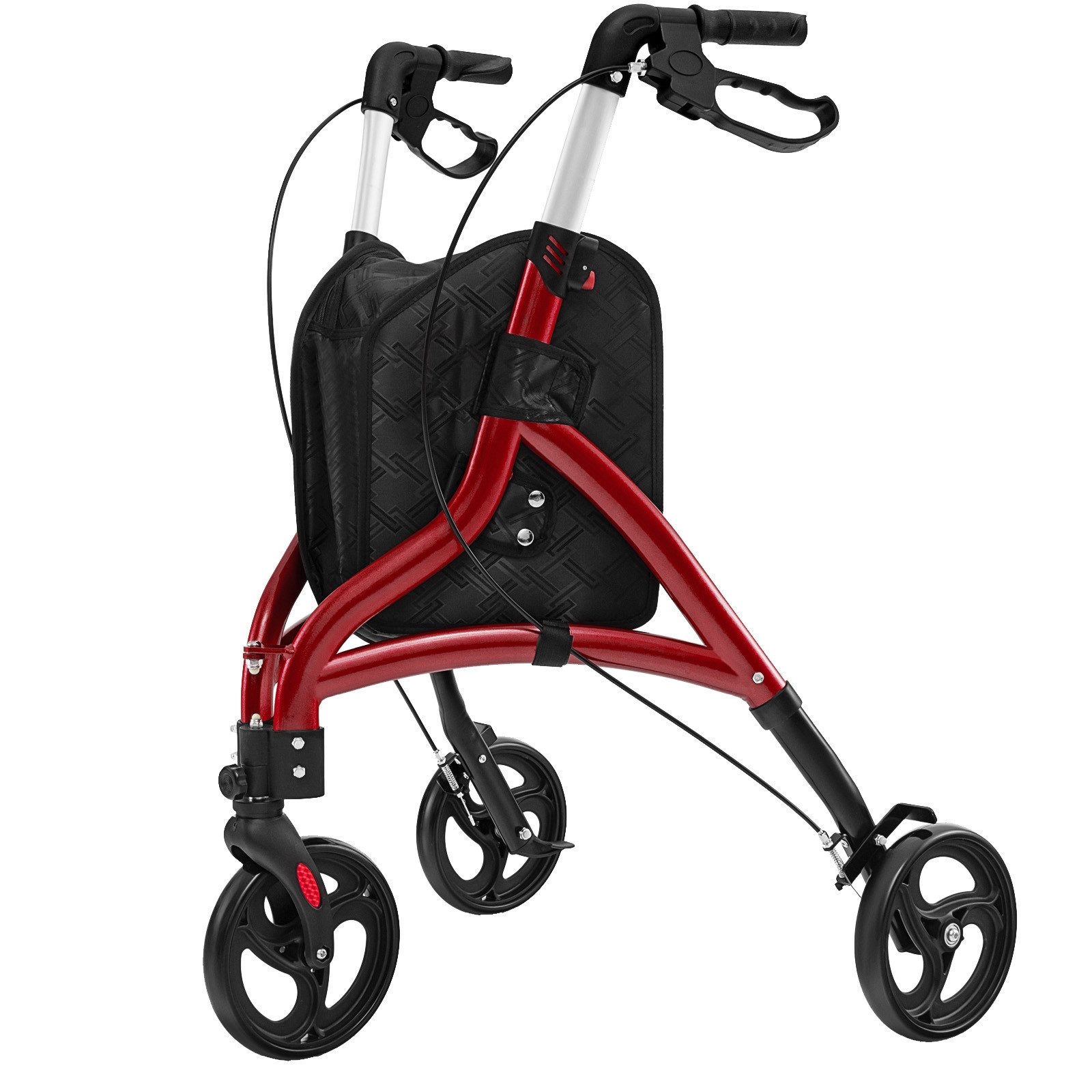 COSTWAY Rollator, Leicht und faltbar, mit großen Rädern, bis 150 kg