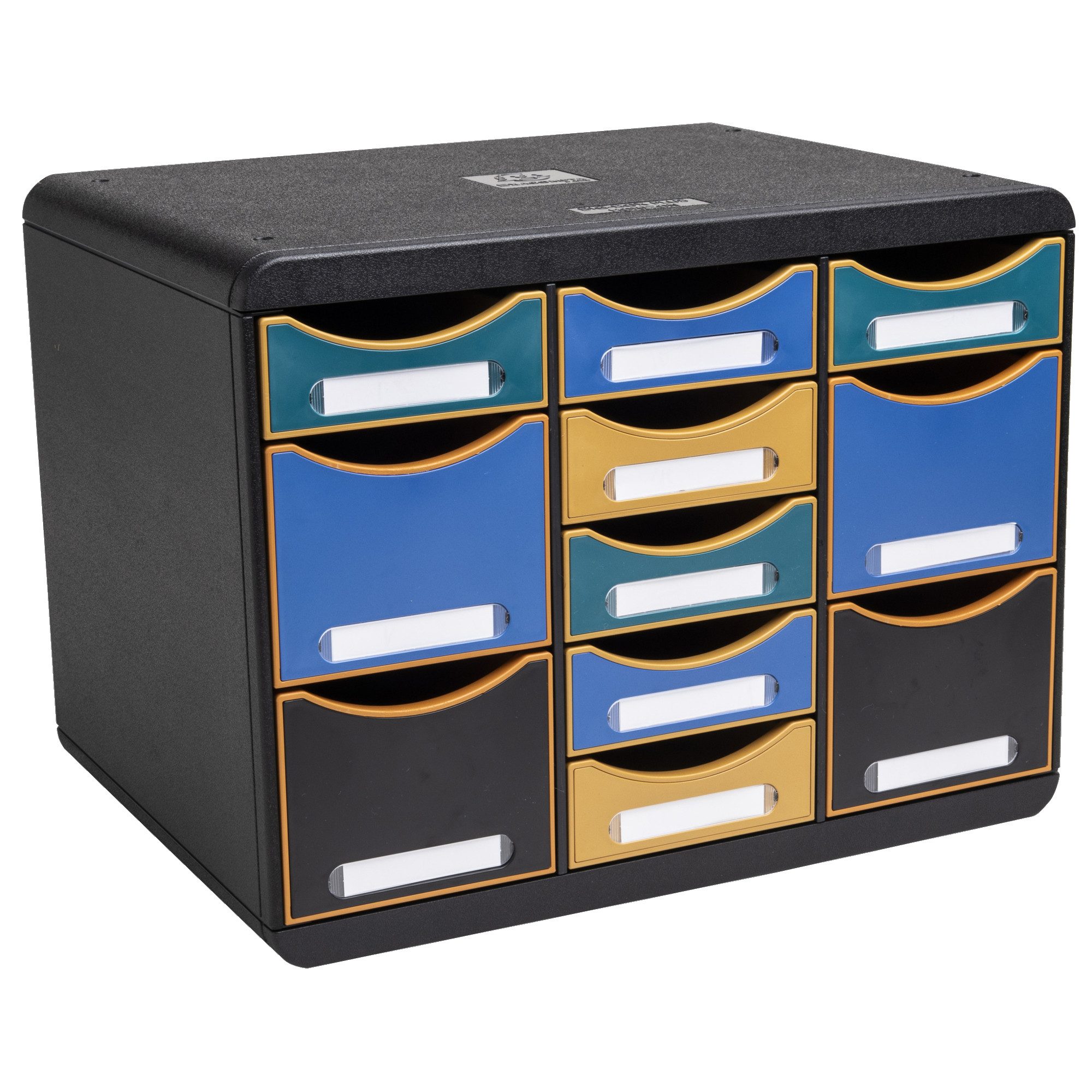 EXACOMPTA Organizer Schubladenbox NeoDeco 313505D 11 Schübe sortiert
