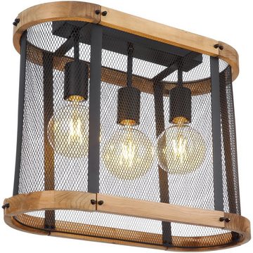 Globo Deckenleuchte Deckenleuchte Wohnzimmer Holz Deckenlampe Schlafzimmer Esszimmer