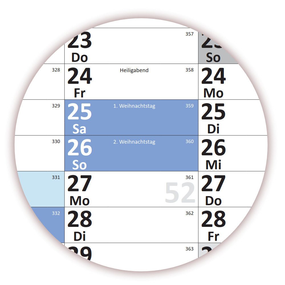 LYSCO Wandkalender XXL Kalender DIN B1 2026 + 2027 / 2027 nass abwischbar, Neutraler Kalender inkl. Feiertage aller Bundesländer, Format 100 x 70cm Jahresplaner Wandplaner gerollt