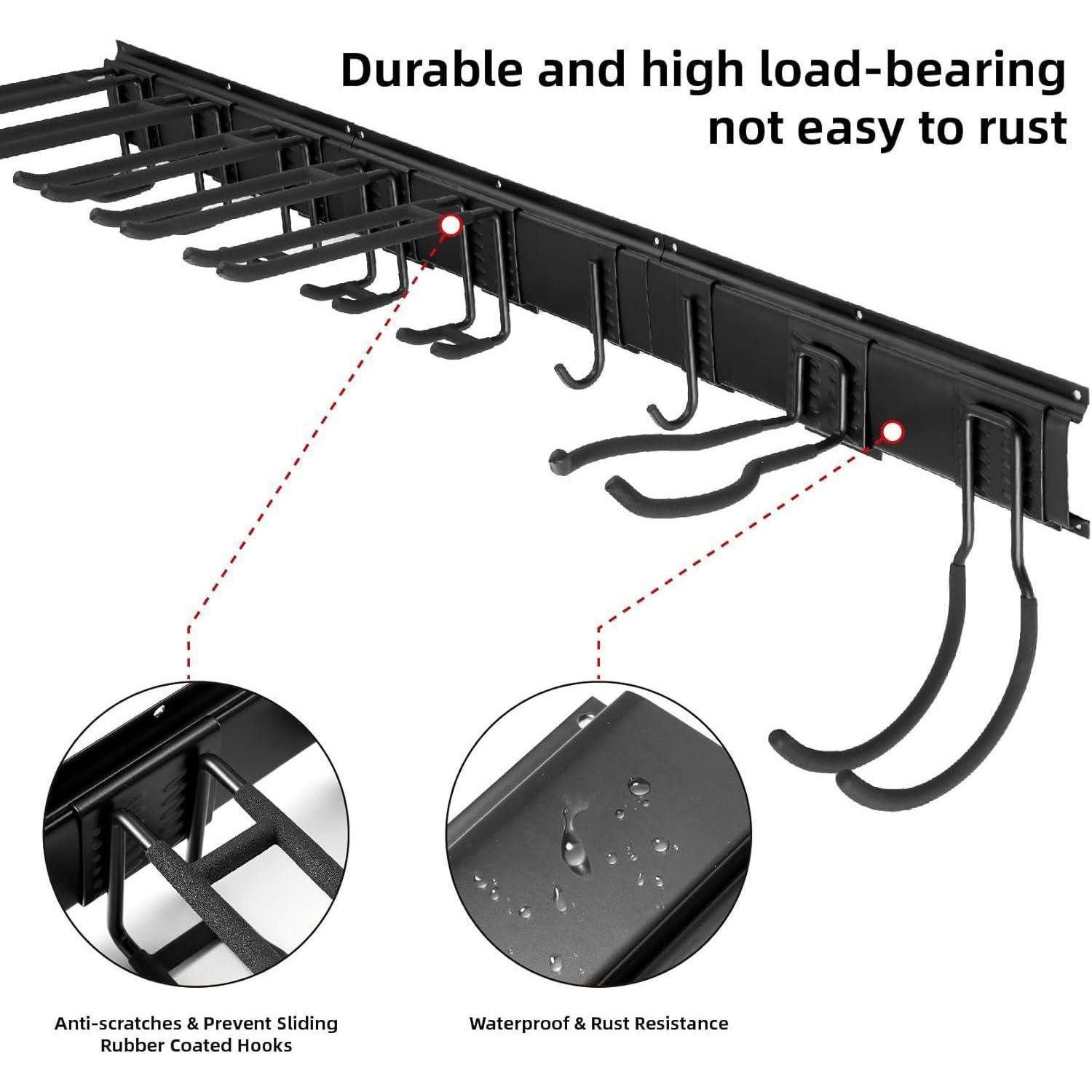LuxusKollektion Multitool Garage Tool Management Wandregal mit 9 verstellbaren Haken 48 Zoll