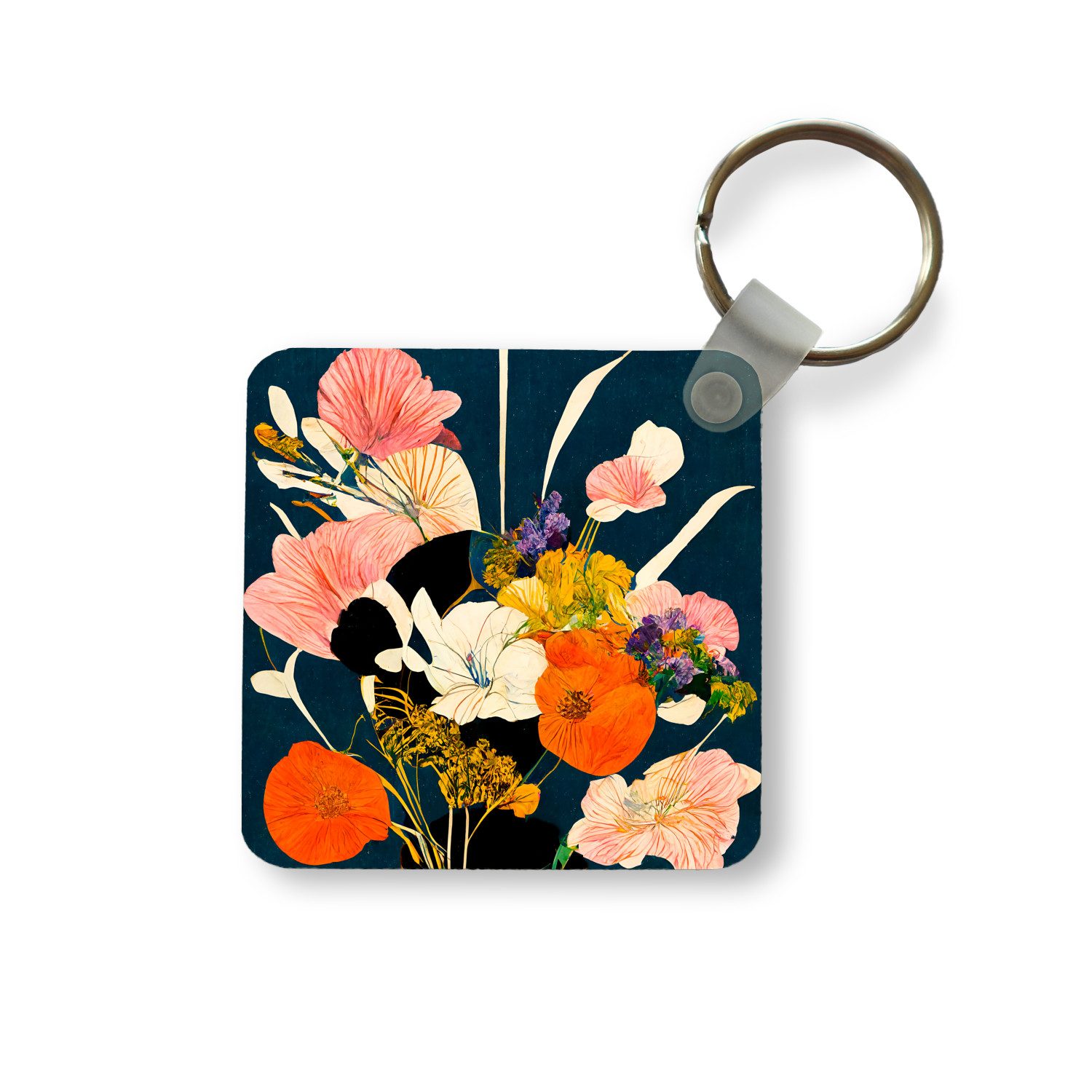 Schlüsselanhänger Blumen - Vase - Malerei - Pflanzen