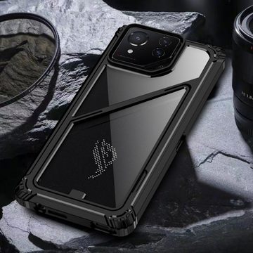 Wigento Handyhülle Für Asus ROG Phone 8 Pro Schock TPU / PC Hülle magnetischer Halter