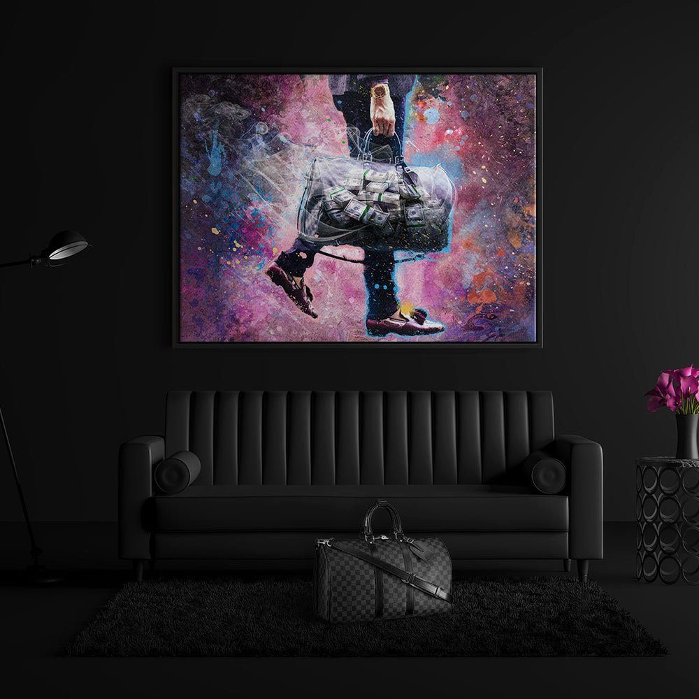 mit DOTCOMCANVAS® Motiv Leinwandbild ohne Pop Mindset Art Motivation Der Rahmen Gentleman Leinwandbild, premiu