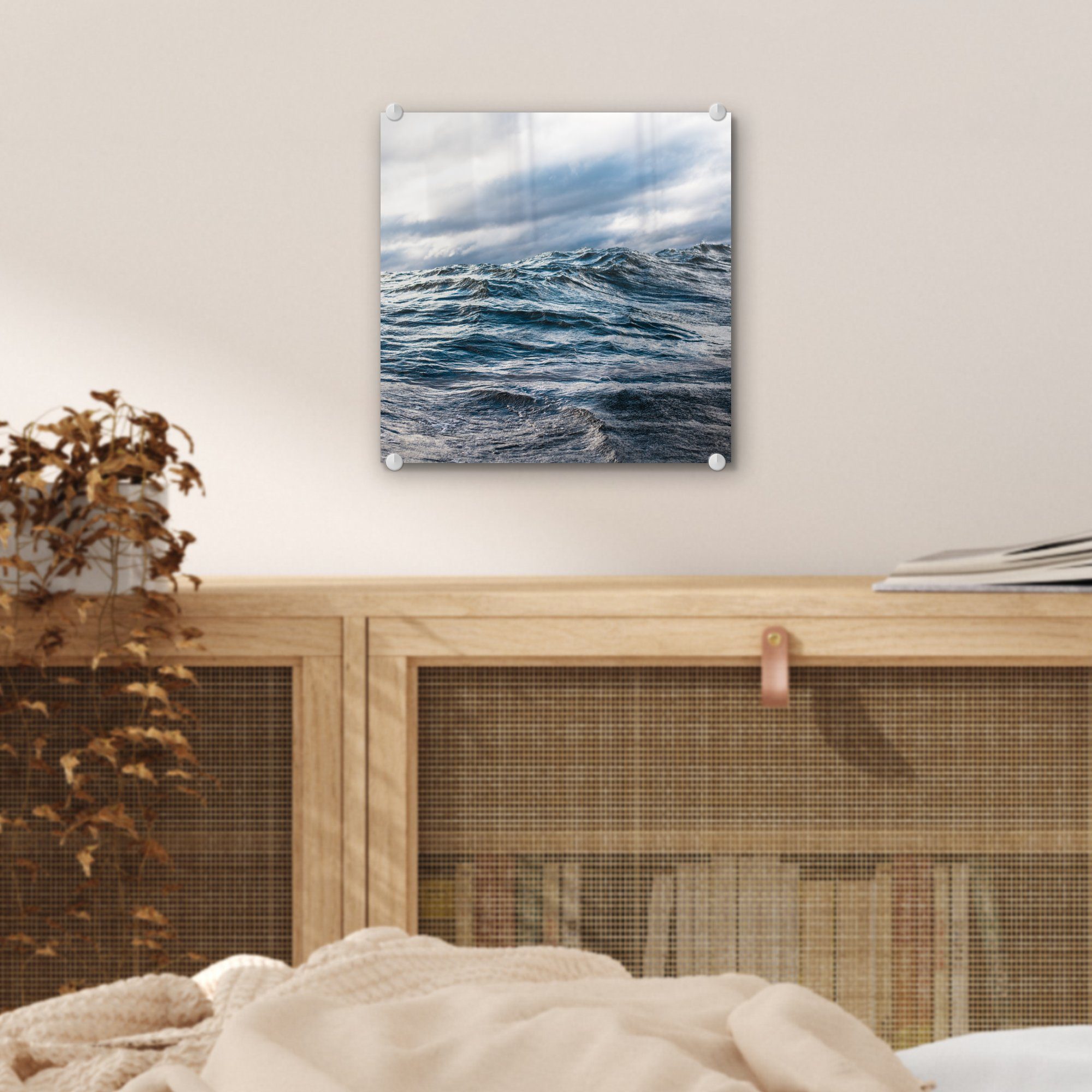 Bilder Glas Acrylglasbild auf Glas - Glasbilder Golf auf Wandbild Foto Meer Norwegen, - St), - - Wanddekoration MuchoWow - (1
